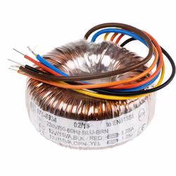 Description générale Transformateur conçu pour des applications variées, offrant une tension primaire de 230V c.a. et une ten ...