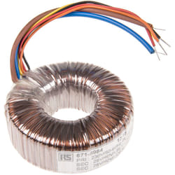 Rs Pro - Transformateur torique 2 sorties, 230V c.a. 2 x 25V c.a., 80VA ( Prix pour 1 )