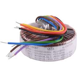 Tension au primaire = 115 V ac, 230 V ac Tension au secondaire = 2 x 9V c.a. Puissance = 50VA Nombre de sorties = 2 Courant a ...