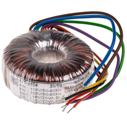 Rs Pro - Transformateur torique 2 sorties, 115 v ac, 230 v ac 2 x 18V c.a., 50VA ( Prix pour 1 )