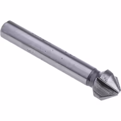 Diamètre de la tête = 12.4mm Fraise d'angle = 90° Nombre de cannelures = 3 Matériau = HSS Longueur hors tout = 56 mm Nombre d ...