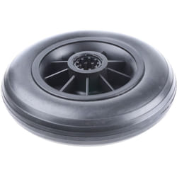 Rs Pro - Roue de chariot Caoutchouc Noir 200mm x 50mm, alésage 20mm, longueur 60mm, Roulement à rouleaux, Capacité de 100kg ( Prix pour 1 )