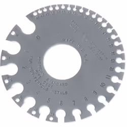 Norme de jauge = AWG Matériau = Acier Plus grande mesure de calibre = 0AWG Mesure de la plus petite jauge = 36AWG Calibre de  ...