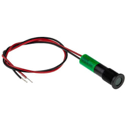 Voyant led lumineux Vert Rs Pro dia. 8mm, 220V c.a., IP67 ( Prix pour 1 )