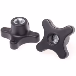 Filetage = M10 Diamètre de filetage = 10mm Longueur du filetage = 15mm Forme du bouton = 4 lobes Type de montage = Alésage tr ...