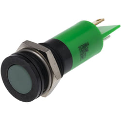 Rs Pro - Voyant led lumineux Vert dia. 14mm, 220V c.a., IP67 ( Prix pour 1 )