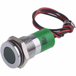 Tension nominale = 220V c.a. Couleur du flux lumineux = Vert Taille de l'orifice de fixation = 14mm Type de lampe = LED Type  ...