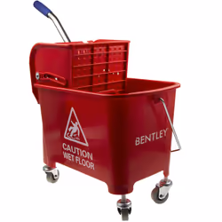 Capacité = 20L Couleur = Rouge Matériau = Plastique Poignée = Oui Essoreuse = Oui Roues = Oui Seau à balai mobile en plastiqu ...