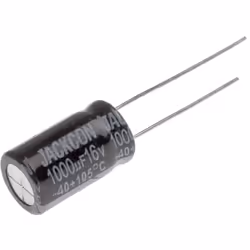 Capacité = 1000µF Tension = 16V c.c. Type de montage = Traversant Technologie = Electrolytique Dimensions = 10 (Dia.) x 17mm  ...