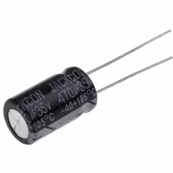 Capacité = 470µF Tension = 35V c.c. Type de montage = Traversant Technologie = Electrolytique Dimensions = 10 (Dia.) x 17mm H ...