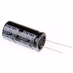 Capacité = 3300µF Tension = 50V c.c. Type de montage = Traversant Technologie = Electrolytique Dimensions = 18 (Dia.) x 36mm ...