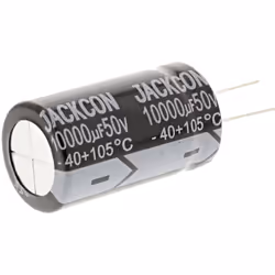 Capacité = 10000µF Tension = 50V c.c. Type de montage = Traversant Technologie = Electrolytique Dimensions = 25 (Dia.) x 50mm ...