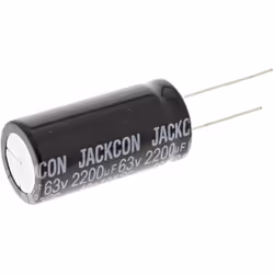 Capacité = 2200µF Tension = 63V c.c. Type de montage = Traversant Technologie = Electrolytique Dimensions = 18 (Dia.) x 36mm ...