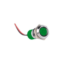 Voyant led lumineux Vert Rs Pro dia. 14mm, 12V c.c., IP67 ( Prix pour 1 )