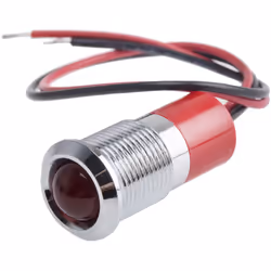 Tension nominale = 220V c.a. Couleur du flux lumineux = Rouge Taille de l'orifice de fixation = 14mm Type de lampe = LED Type ...