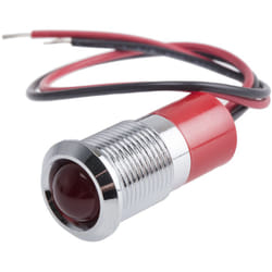 Rs Pro - Voyant led lumineux Rouge dia. 14mm, 220V c.a., IP67 ( Prix pour 1 )
