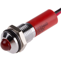 Rs Pro - Voyant led lumineux Rouge dia. 8mm, 24V c.c., IP67 ( Prix pour 1 )