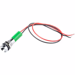 Tension nominale = 220V c.a. Couleur du flux lumineux = Vert Taille de l'orifice de fixation = 8mm Type de lampe = LED Type d ...