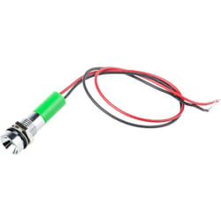 Voyant led lumineux Vert Rs Pro dia. 8mm, 220V c.a., IP67 ( Prix pour 1 )