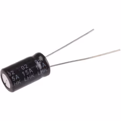 Capacité = 4.7µF Tension = 400V c.c. Type de montage = Traversant Technologie = Electrolytique Dimensions = 8 (Dia.) x 14mm H ...
