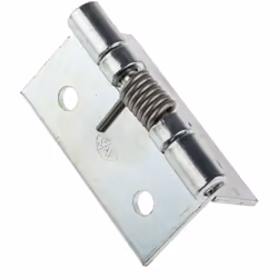 Matériau = Acier zingué Type de charnière = Type Piano Type de fermeture = A ressort Largeur = 50mm Epaisseur = 2mm RS PRO V9