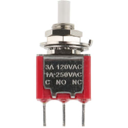 Rs Pro - Bouton-poussoir, Momentané, Unipolaire à deux directions (1RT), 3 a @ 120 v c.a., Blanc, Montage sur Circuit imprimé ( Prix pour 1 )