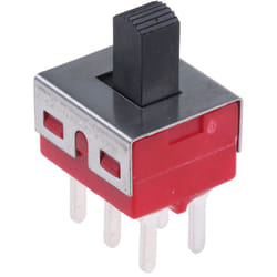 Rs Pro - Commutateur à glissière, Bipolaire à deux directions (2RT), Verrouillable, 5A / 28Vdc, montage Circuit imprimé ( Prix pour 1 )