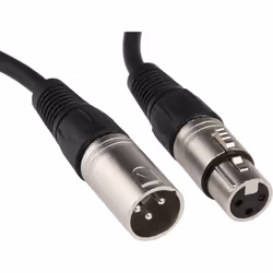 Connecteur A = XLR femelle Connecteur B = XLR mâle Longueur = 10m Couleur de gaine = Noir Matériau de la gaine externe = PVC ...