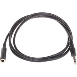 Rs Pro - Cordon audio Fiche jack mâle 6,35 mm vers Fiche jack femelle 6,35 mm, Long. 2m ( Prix pour 1 )