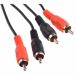 Connecteur A = RCA mâle x 2 Connecteur B = RCA mâle x 2 Longueur = 2m Couleur de gaine = Noir Matériau de la gaine externe = ...