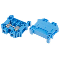 Rs Pro - Bloc de jonction 10mm², a visser, Bleu ( Prix pour Paquet de 10 )
