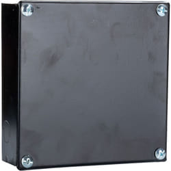 Boîte de dérivation, Emaillé noir Emaillé noir, 150mm x 150 mm, Profondeur 50mm ( Prix pour 1 )