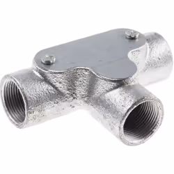 Type de raccord = T d'inspection Taille nominale = 25mm Matériau = Acier Couleur = Argent Finition = Galvanisé Normes = BS EN ...