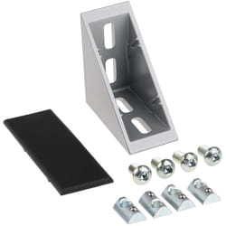 Equerre de fixation RS PRO, profilé 40 mm, rainure 8mm en Zinc moulé ( Prix pour 1 )