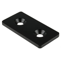 Rs Pro - Plaque de jonction profilé 40 mm, l. 80mm, rainure 8mm en Acier ( Prix pour Sachet de 5 )
