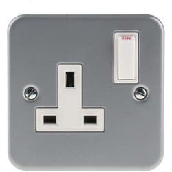 Rs Pro - Prise électrique Montage en saillie, Type g - Britannique avec interrupteur, , IP20 ( Prix pour 1 )