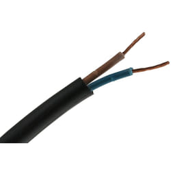 Câble d'alimentation Rs Pro 2x1 mm², gaine cpe Noir, Retardant à la flamme, 100m ( Prix pour Bobine de 100 Mètres )