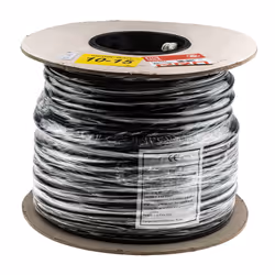 Nombre de conducteurs = 4 Section = 2,5 mm² Couleur de gaine = Noir Courant = 25 A Longueur = 50m Tension = 450 V, 750 V Diam ...
