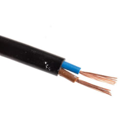 Câble d'alimentation Rs Pro 2x0,75 mm², gaine pvc Noir, 100 ( Prix pour Bobine de 100 Mètres )