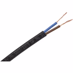 Nombre de conducteurs = 2 Section = 0,5 mm² Couleur de gaine = Noir Courant = 3 A Longueur = 100m Tension = 300 V Diamètre ex ...