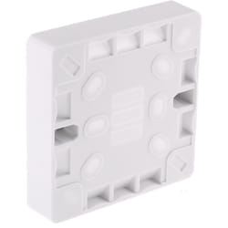Rs Pro - Boîtier 1 poste en Urée formaldéhyde, bs, montage En saillie, 86.6 x 86.6 x 16mm, IP20 ( Prix pour 1 )