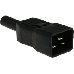 Rs Pro - Connecteur iec Mâle C20 Montage sur câble, 16A, fusibles ( Prix pour 1 )