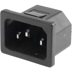 Connecteur iec Mâle C14 Rs Pro Montage rapide, 10A, fusibles ( Prix pour 1 )