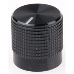 Rs Pro - Bouton de potentiomètre Axe de 6mm, Diamètre de 15mm, Enfichable ( Prix pour 1 )