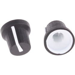 Bouton de potentiomètre RS PRO, Axe de 6mm, Diamètre de 16.8mm, Enfichable