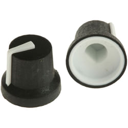 Rs Pro - Bouton de potentiomètre Axe de 6mm, Diamètre de 16.8mm, Enfichable