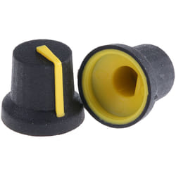 Rs Pro - Bouton de potentiomètre Axe de 6mm, Diamètre de 16.8mm, Enfichable