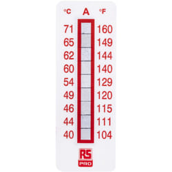 Rs Pro - tiquette thermosensible 40°C à 71°C 9 niveaux ( Prix pour Paquet de 10 )