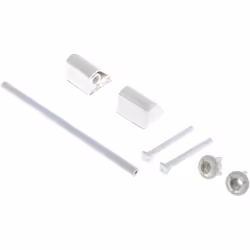 Type d'accessoire = Kit de fixation de charnière blanc et tige A utiliser avec = Abattant toilette Charnière d'abattant. Ajus ...