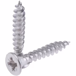Taille de filetage = 4mm Forme de tête = Fraisée Type d'entrainement = Pozidriv Matériau = Acier Inoxydable Type d'acier inox ...